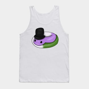 Genderqueer Snake in a top hat Tank Top